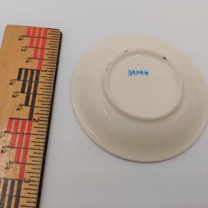Miniature Teacup Demitasse Cup and Saucer Set, Floral Design Made in Occupied Japan, Vintage