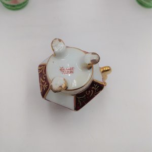 Vintage Ardalt Japanese Burgundy Lemmile  Porcelain Demitasse Cup and Saucer #6396