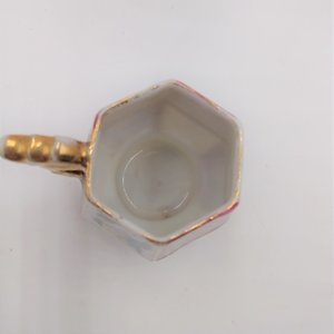 Vintage Ardalt Japanese Burgundy Lemmile  Porcelain Demitasse Cup and Saucer #6396