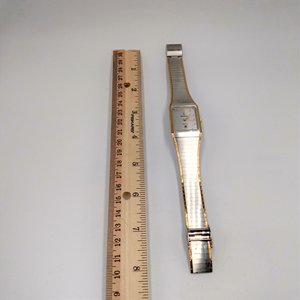 Sleek Vintage Armitron 2 Tone Ladies Quartz Analog Watch, New Battery Runs