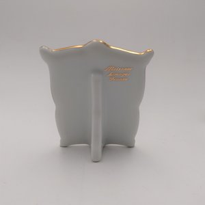 Vintage Limoges Porcelain  Standing Frame Ornament of Courting Couple, with Gold Trim Glazing