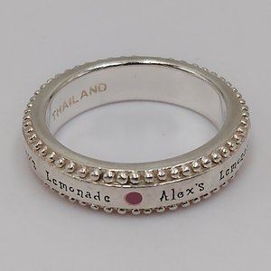 Vintage Alex's Lemonade Stand Sterling Silver Band by Alyse Ryan size 6