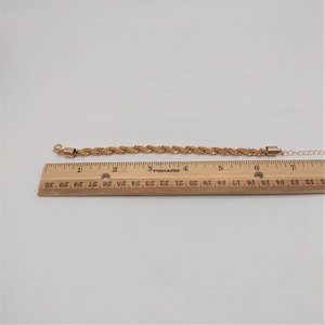 Shiny Vintage Chunky Gold Tone Rope Chain Bracelet for Women