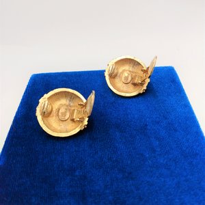Signed Hobè Gold Tone and Faux Pearl Clip On earrings
