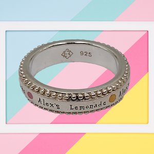 Vintage Alex's Lemonade Stand Sterling Silver Band by Alyse Ryan size 6
