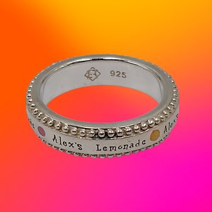 Vintage Alex's Lemonade Stand Sterling Silver Band by Alyse Ryan size 6