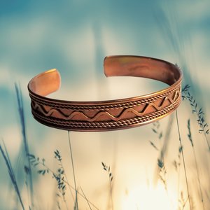 Vintage Southwestern Lightweight Solid Copper Open Cuff Bracelet