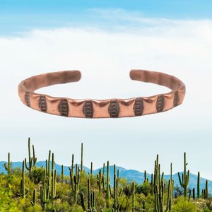 Solid Copper Open Cuff Southwestern Vintage Bracelet, Western Jewelry, Natural