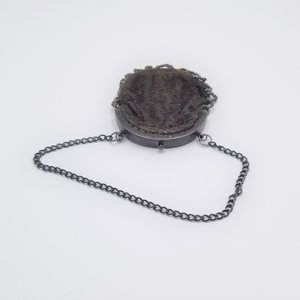 Antique Handmade Suede Coin Purse or Childs Purse Note from Owner inside