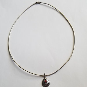 Garrison Boyd Sterling Silver Bear Claw Pendant and Snake Chain Necklace