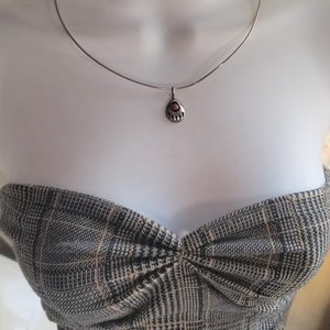Garrison Boyd Sterling Silver Bear Claw Pendant and Snake Chain Necklace