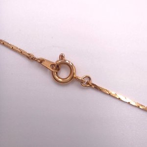 Large Gold Tone Light Orange Faceted Heart Shaped Jewel Pendant with Chain Necklace