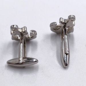 Silver Tone Anchor Cufflinks