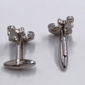 Silver Tone Anchor Cufflinks