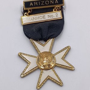 2 Masonic Knights Templar Membership Medals Pair, Missouri and Arizona