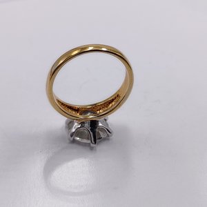 18K Gold Plated Large 5 Carat Cubic Zirconia Solitaire Engagement Ring, Size 7