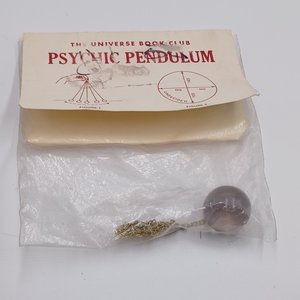Psychic Pendulum -Vintage in Package Glass on Chain Pendulum Plus  an Extra Cobalt