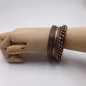 Vintage Copper Bangles Collection of 5 Bracelets, Earthy Southwestern Bangles