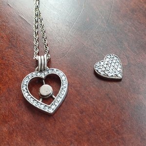 Dee Berkley Sterling Silver Heart Shape Pendant Necklace