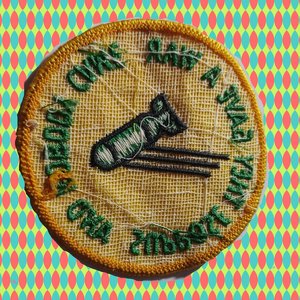Vintage 1960s  Gave War Nobody Came Patch Yellow with Green Print