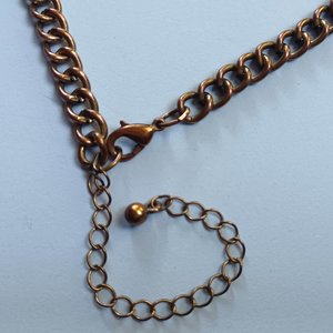 Faux Tortoise Shell and Large Clear Rhinestones Statement Necklace