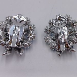 Vintage Lisner and Pakula Silver Tone and Light Blue Peacock Aurora Borealis Rhinestones Jewelry Set, Maximum Sparkle, Demi Parure