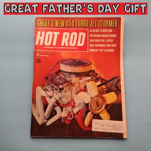 HOT ROD October 1969 Vintage Magazine, Great Father's Day Gift!