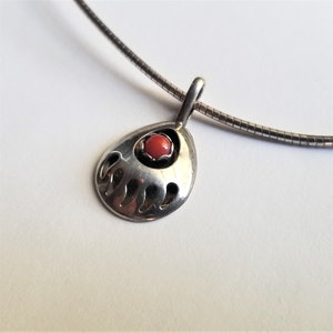 Garrison Boyd Sterling Silver Bear Claw Pendant and Snake Chain Necklace