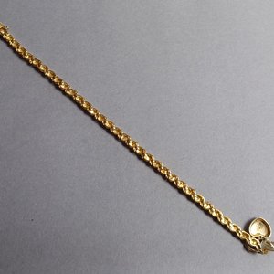 Ross Simmons Vermeil Link Tennis Bracelet with Heart Charm, Gold Over Sterling, Gift for Her