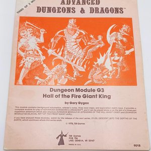 Advanced Dungeons and Dragons Module G3, 1978, Hall of the Fire Giant King