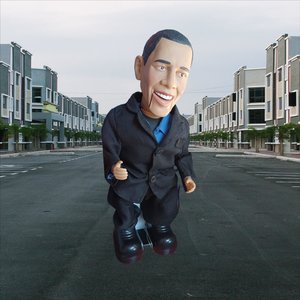 Vintage Senator Barack Obama Dancing Rockstar, Fun Singing Character Ex President Doll, New in Box