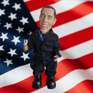 Vintage Senator Barack Obama Dancing Rockstar, Fun Singing Character Ex President Doll, New in Box
