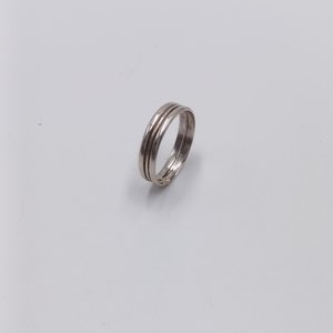 Vintage Simple Single Stripe Sterling Silver Band Unisex Ring, Size 10