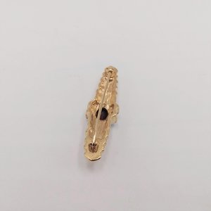 Vintage Gold Plated and Simulated Garnet and Rhinestones Bar Pin Brooch
