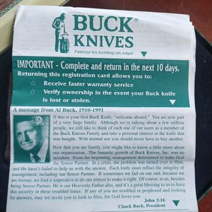 1997 Buck Cadet 303  3 Blade Pocket Knife, New in Gift Tin
