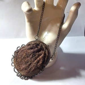 Antique Handmade Suede Coin Purse or Childs Purse Note from Owner inside