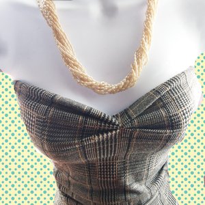Vintage Multi-strand Faux Rice Pearls Mid Century Beaded Torsade Necklace, 4 Necklaces in 1
