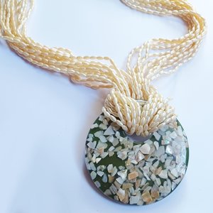Vintage Multi-strand Faux Rice Pearls Mid Century Beaded Torsade Necklace, 4 Necklaces in 1