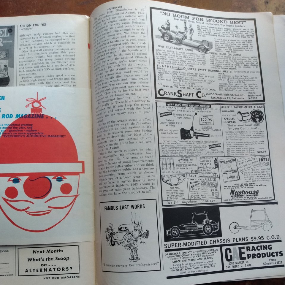 HOT ROD November 1962 Magazine, Great Father's Day Gift! Original price 50 cents!!!