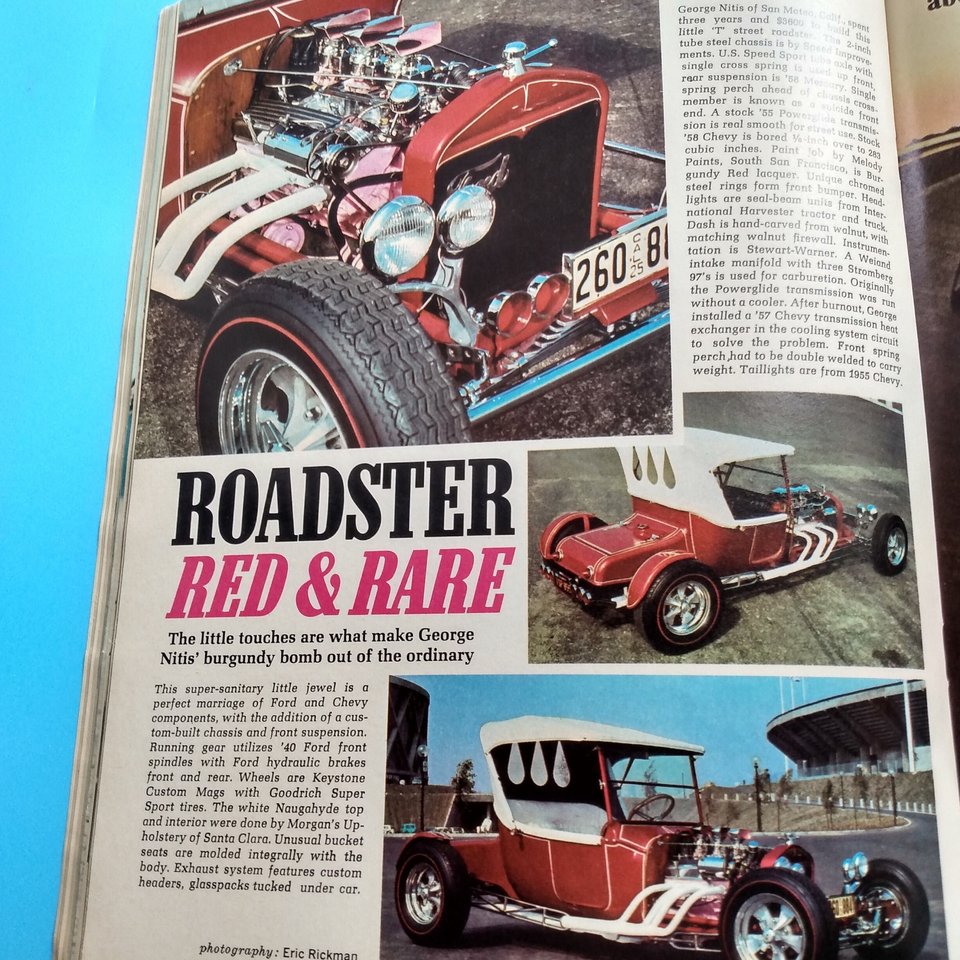 HOT ROD Magazine July 1968 Vintage Magazine, Great gift for Dad and Grampa. Original price 50 cents!!!