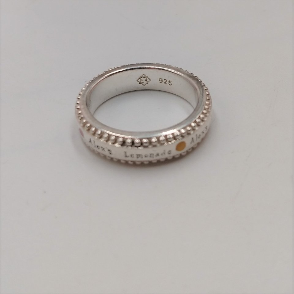 Vintage Alex's Lemonade Stand Sterling Silver Band by Alyse Ryan size 6