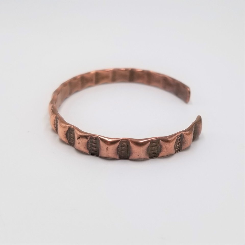 Solid Copper Open Cuff Southwestern Vintage Bracelet, Western Jewelry, Natural