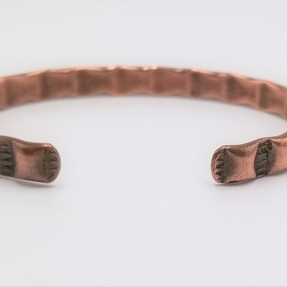Solid Copper Open Cuff Southwestern Vintage Bracelet, Western Jewelry, Natural