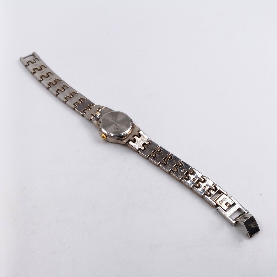 Faded Glory, Two Toned Metal Link Quartz Ladies Wrist Watch, New Battery Runs