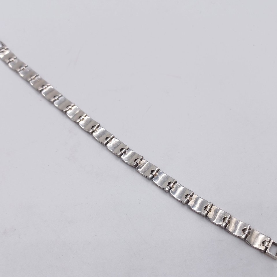 Sterling Silver and Marcasite Art Deco Link Bracelet