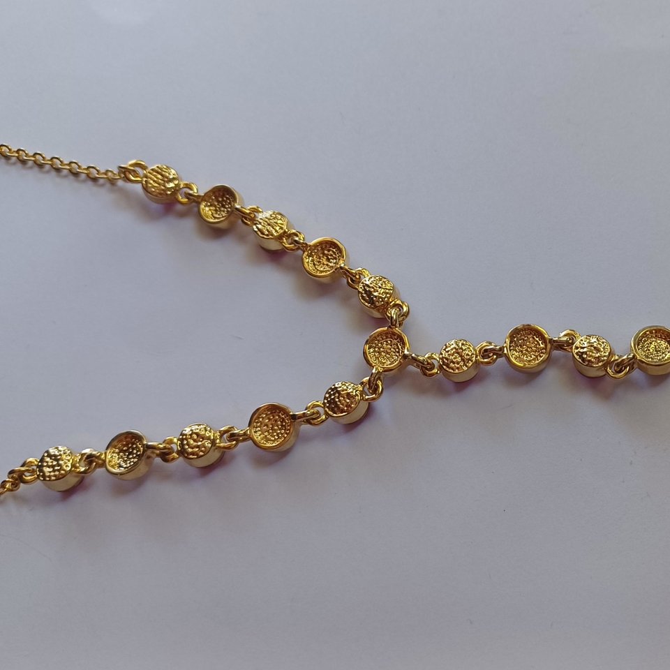 Vintage Shiny Gold Tone and Hot Pink Rhinestones Lariat "Y" Necklace, Gift for Her