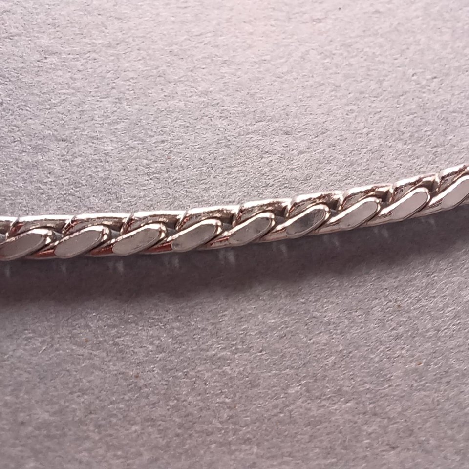 Vintage Silver Tone Speidel "Diane" ID Bracelet, Diamond Accent