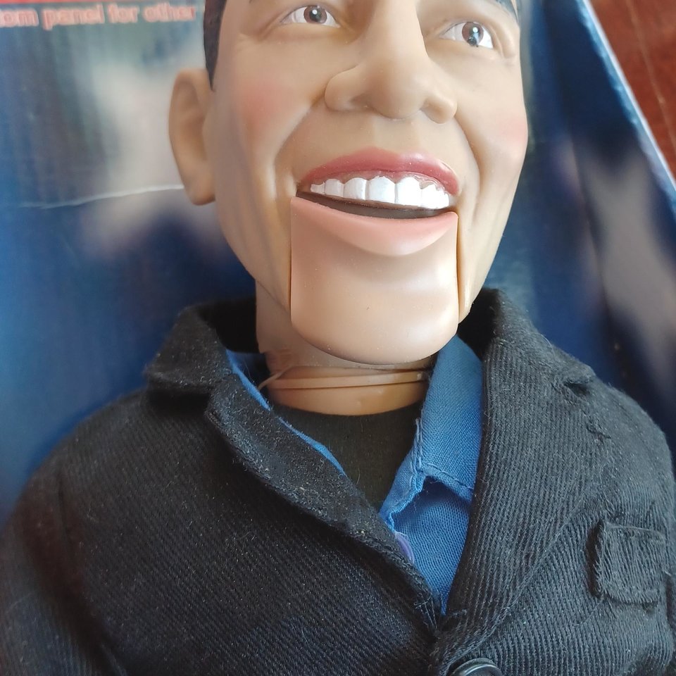 Vintage Senator Barack Obama Dancing Rockstar, Fun Singing Character Ex President Doll, New in Box